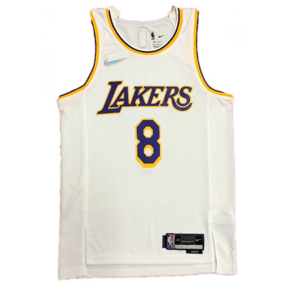 Men's Los Angeles Lakers Kobe Bryant #8 White Swingman NBA Jersey - Icon Edition-Pro Kit Vault | Brand New 26/27 Sports Jerseys